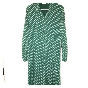 Green polka dot dress